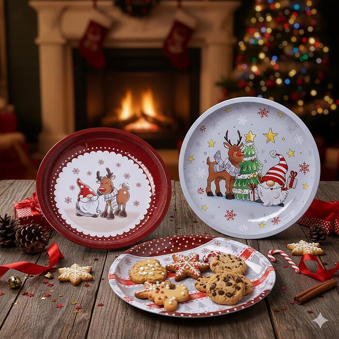 Банки для цукерок KAMACA 1,2 л Набір із 6 банок для цукерок з кришками Герметичний диспенсер для зберігання, придатний для миття в посудомийній машині, у вінтажному стилі для солодощів, кукурудзяних пластівців, печива та іншого (Набір із 3 різдвяних тісте