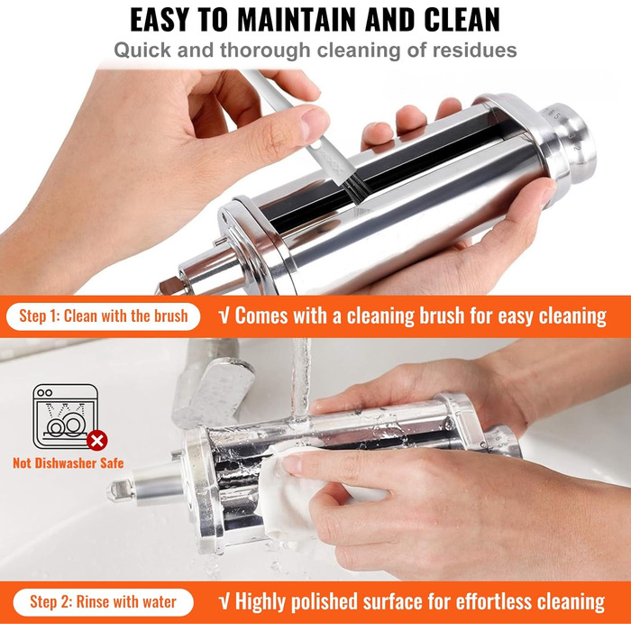 Набір насадок для пасти до кухонного комбайну, 3 предмети, сріблясті VEVOR