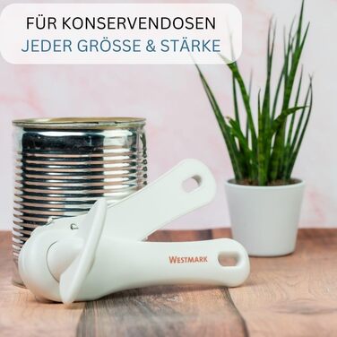 Інструкція з консервного ножа Westmark - безпечний консервний нож з плоскогубцями - велика поворотна ручка для безпечного поводження - нержавіюча сталь/пластик (білий) Klu