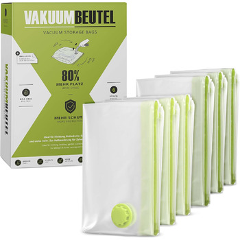 Вакуумні пакети для закочування - 10 шт. у 3 розмірах - Практичні компресійні мішки - Багаторазові сумки для зберігання в подорожах - без пилососа (6 шт. (3 L 3 XL))