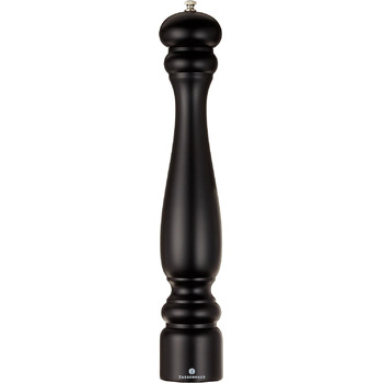 Млин для перцю Zassenhaus ПОТСДАМ , Помел регульований від дрібного до грубого, Керамічна шліфувальна машина Zassenhaus Зроблено в Німеччині , Ручний млин для перцю , Вже попередньо наповнений , Чорний матовий , 40 см 40 x Ø 6,9 см Бук чорний матовий