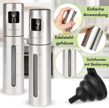 Набір з 2 дозаторів для олії 100 мл Profi Cook