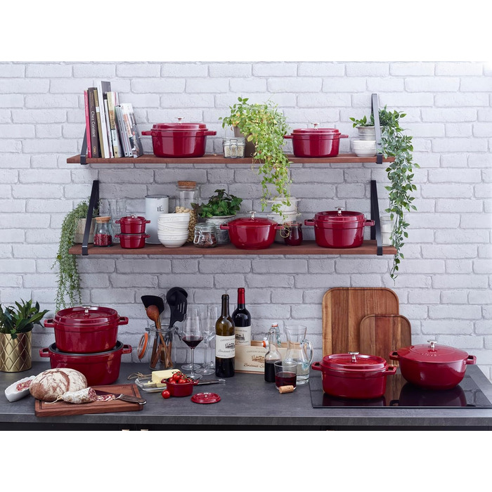 Кокот круглый 24 см, бордо Staub