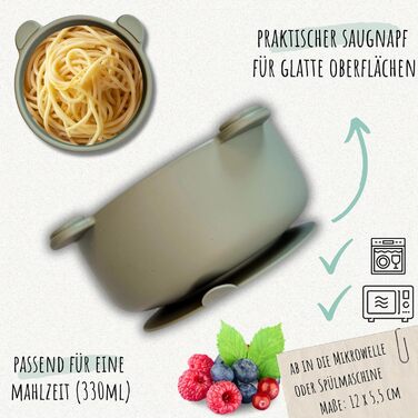 Набір дитячого посуду з гравіюванням імені - виделка, ложка і миска, індивідуальні подарунки для малюків від 1 року, хлопчика або дівчинки, від 12 місяців (набір без нагрудника) (сірий)