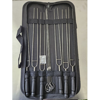 Шампура подвійні 42 см 6 шт у чохлі GRILLI