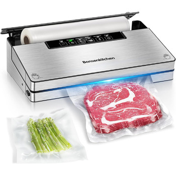 Вакуумний пакувальник з 5 режимами 8 л/хв, 125 Вт Bonsenkitchen