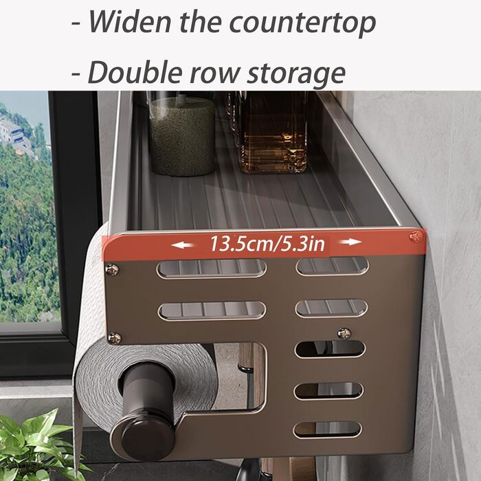 Настінний органайзер для кухонного приладдя 30 см Dxcaicc