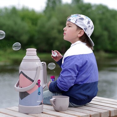 Термос Fissman 3200 мл сталевий корпус зі скляною колбою (9843)