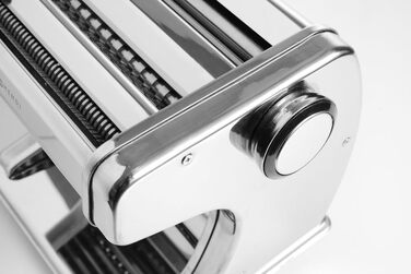 Машина для пасти HENDI, електрична, для приготування свіжої пасти, качалка, тальятелле, фетучіні, 7 регульованих швидкостей 0,2-2,5 мм, 258 x 218 x (В) 232 мм, нержавіюча сталь, 224847 Срібний 1