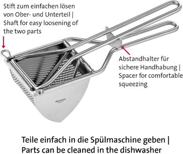 Картофелерис Westmark, с круглой перфорацией, длина 30 см, треугольник, серебристый, 61262260 (набор из нержавеющей стали)