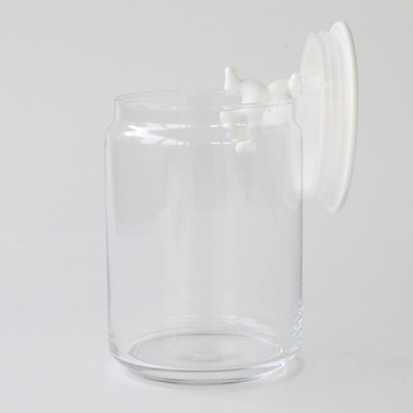 Ємність для зберігання 0,9 л прозора / біла Gianni Alessi