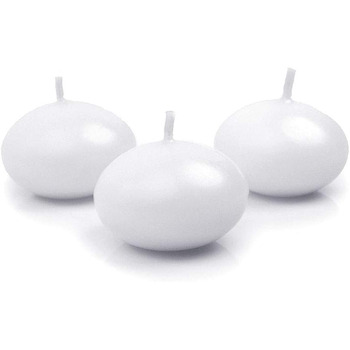 Плаваючі свічки 50 шт. плаваючі свічки Ø 40 мм (рожеве золото) (білі)