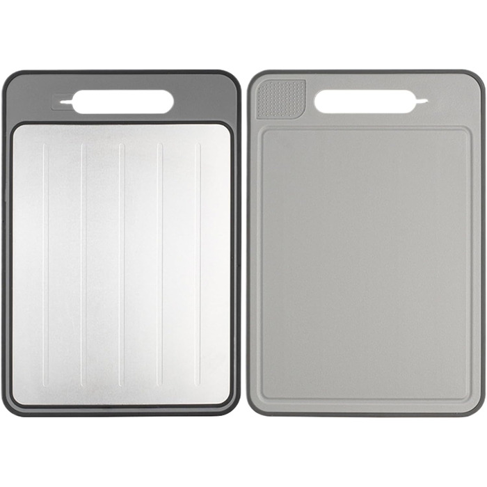 Дошка для розморожування та нарізання 36,5 х 25 см, білий/сірий SMELEYOU