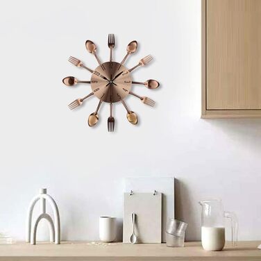 Настінні часи з кухонним начинням з нержавіючої сталі Timelike