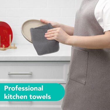 Кухонні рушники VIVOTE, рушники для гостей, подарункові, 40x60 см, 2 шт., м&39які кухонні рушники, абсорбуючі рушники (сірі 30 x 30)