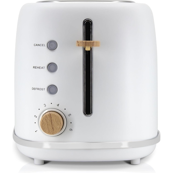 Електрочайник 1,7 л та тостер на 2 слоти, набір 2 предмети, білий Nordic Briebe