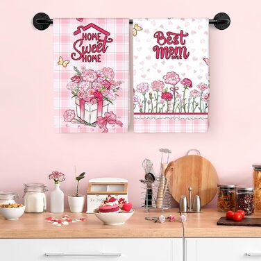 Кухонні рушники, бавовна, 4 шт., кухонні рушники, 100 бавовна. Осінній набір кухонних рушників. Багатофункціональні високоякісні кухонні рушники для сушіння рушників 50 x 70 см (День матері)