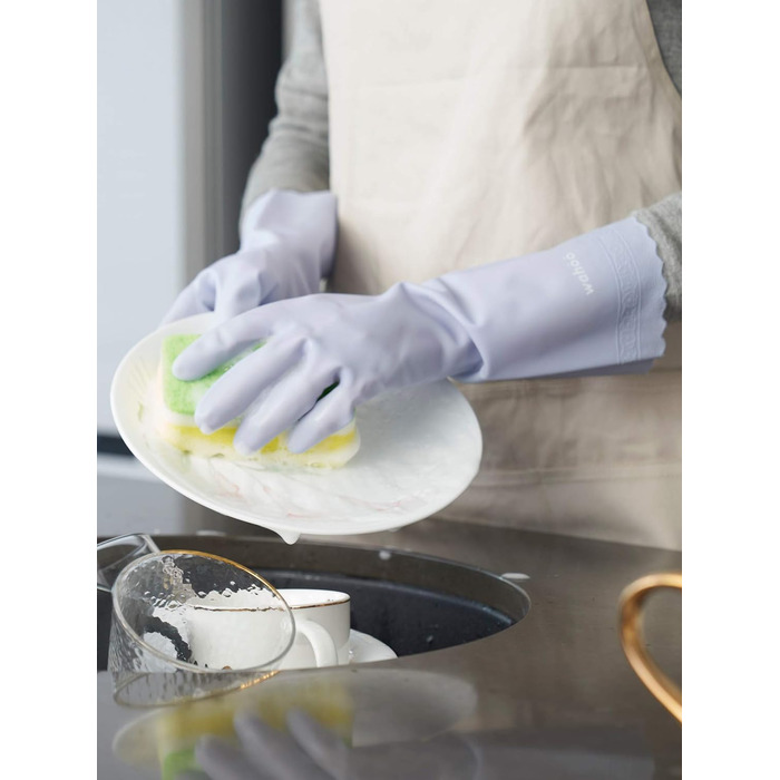 Перчатки для мытья посуды размер M ісландський блакитний LANON Protection