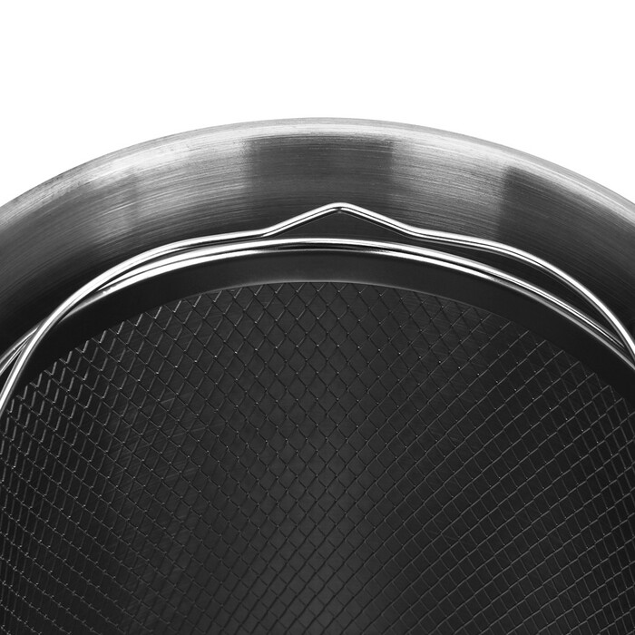 Каструля Fissman CAPELLINI зі вставкою-пароваркою та скляною кришкою16x21 см 3,5 л нержавіюча сталь (5369)