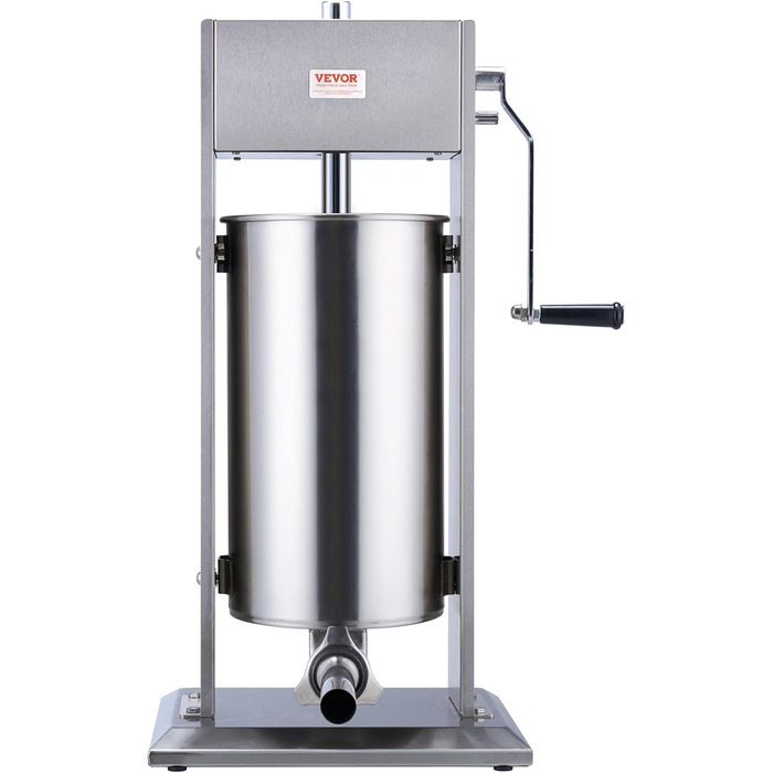 Ручна ковбасна машина VEVOR, вертикальна ковбасниця 2 л із затискачем G-типу, бочка з харчової нержавіючої сталі 304 із 2 наповнювальними трубками, машина для наповнення ковбас для кухні, ресторану, торгівлі тощо.