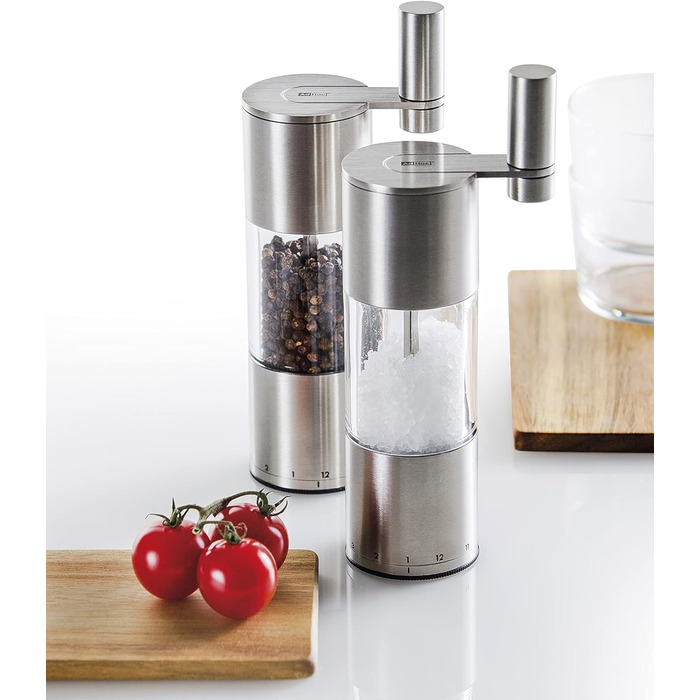 Млин для перцю та солі з рукояткою, набір 2 предмети з упаковками 50 г перцю та морської солі Select AdHoc