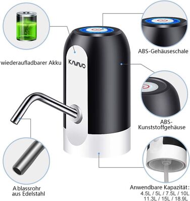 Диспенсер для води 4 Вт чорно-білий KAVAVO
