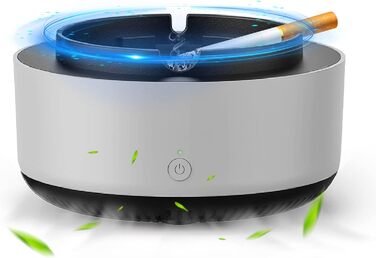 Бездимна попільничка з очищувачем повітря сірий Pipihome