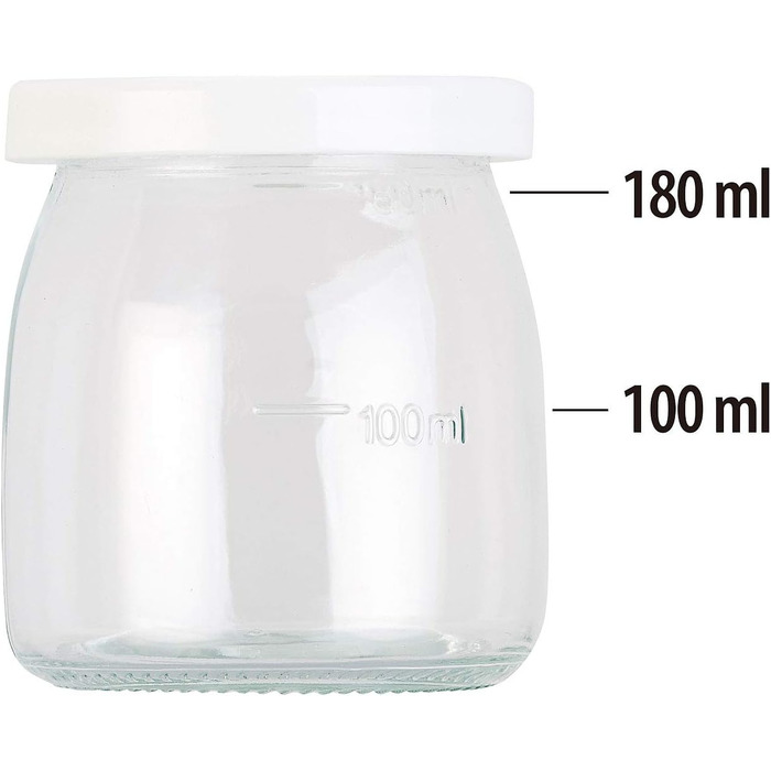 Набір з 4 баночок з кришками 180 мл для йогуртниць JM-200/300 Rosenstein & Söhne