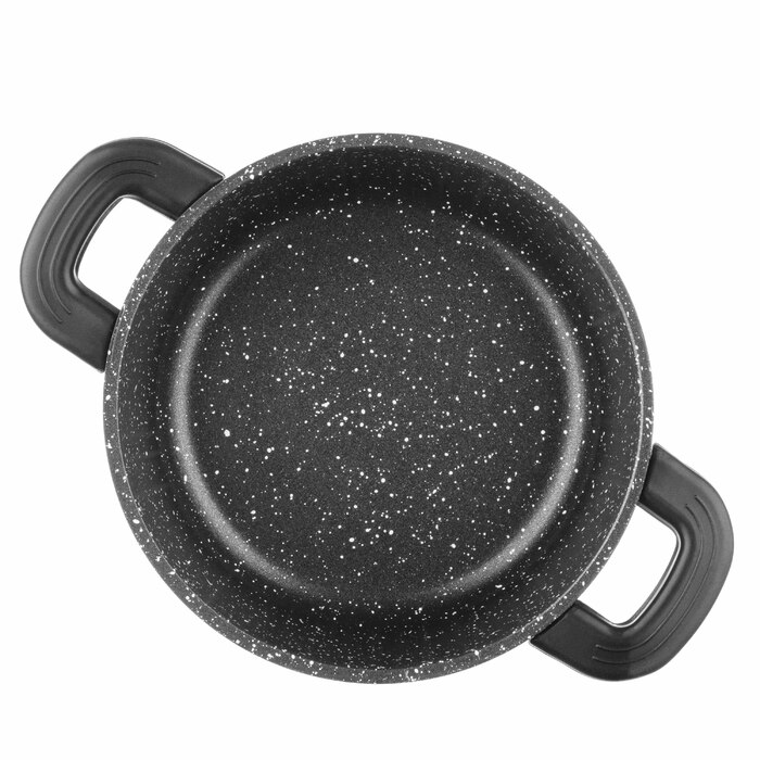 ARDESTO Gemini Anzio Стеклянная крышка сковорода, 1,2 л, Алюминий, Черный