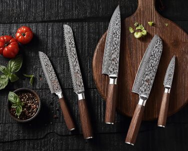 Набор из 5 ножей на магнитной подставке, серебристые Captain Cut