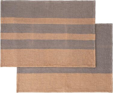 Набір із 2 кухонних рушників 70 x 50 см, сталево-сірий/бежевий Gano Blomus