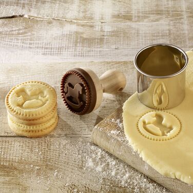 Штамп для печива маленький у вигляді конячки-гойдалки, 5 см, RBV Birkmann