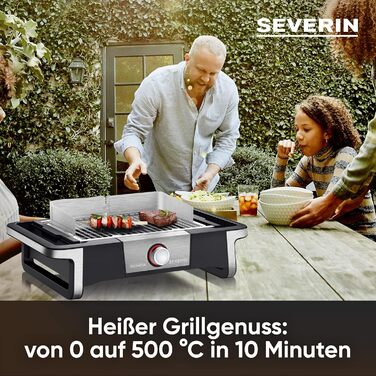 Електричний гриль з поворотним керуванням PG 8114 настільний з OLED-дисплеєм Severin