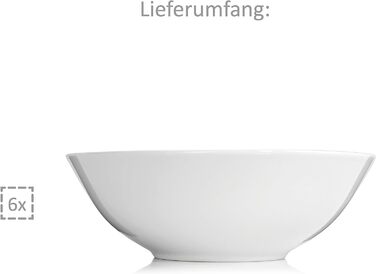 Набір салатників Snger Sunfort Набір мисок із 6 предметів на 4 особи з керамограніту, салатники Об'єм 1,1 л, розширюється, повсякденна, особлива вечеря, сімейна вечеря, набір мисок на відкритому повітрі (великий 550 мл)