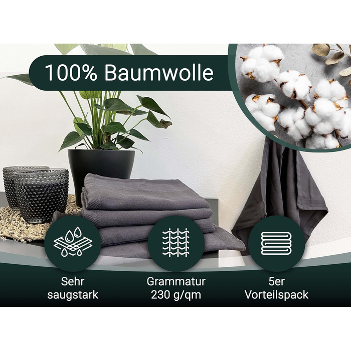 Набір кухонних рушників з 5 предметів 50 x 70 см ZOLLNER