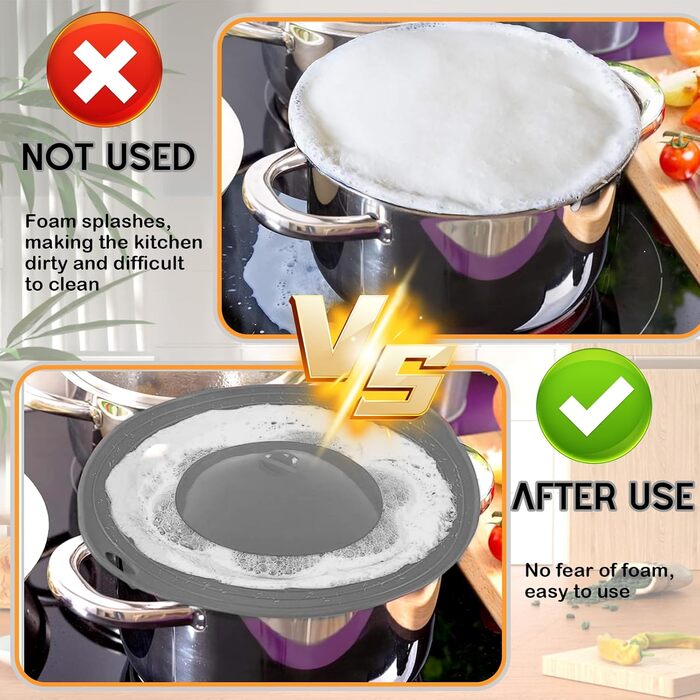 Кришка  із силіконовим захистом від википання 29 см LURNODY