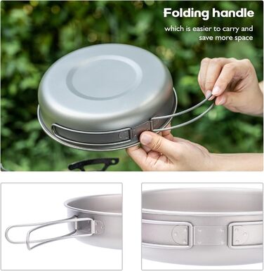 Кемпінгова сковорода 18 см титан iBasingo