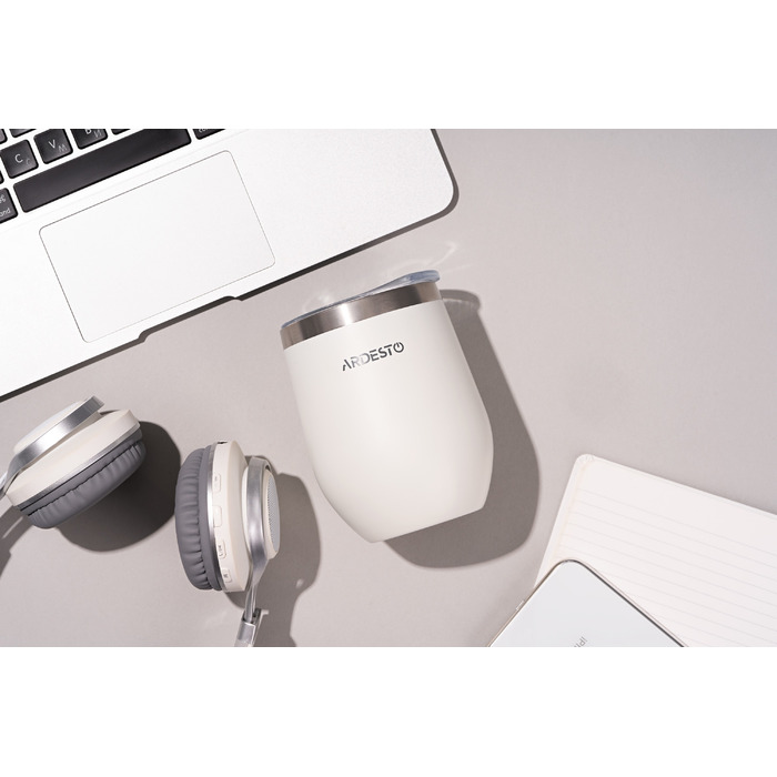 ARDESTO Термокухоль Compact Mug 350 мл, білий, нержавіюча сталь