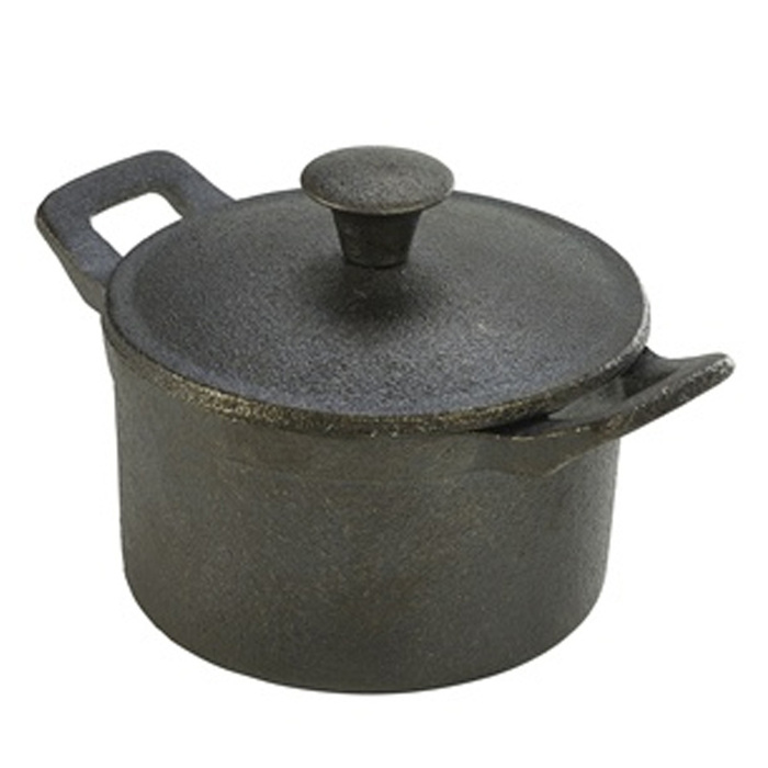 Каструля чавунна маленька, 10х6 см, об'єм 400 мл, Genware