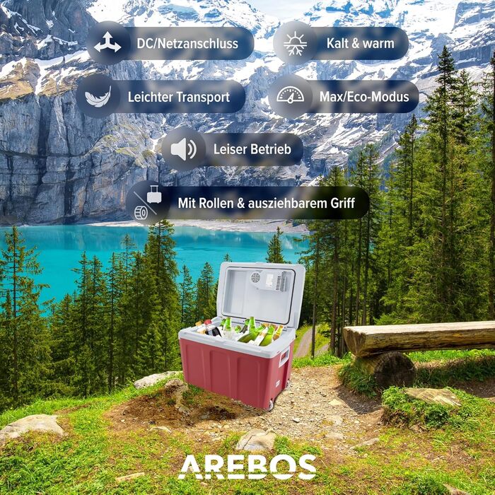 Автохолодильник 40 л червоний Arebos