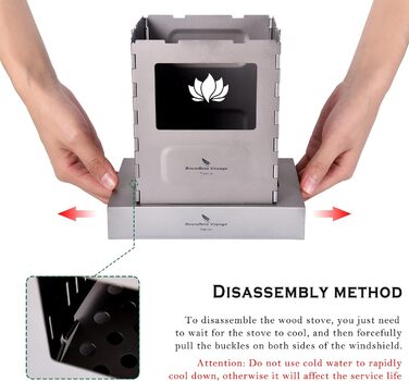 Титановая кемпинговая печь iBasingo Ti2010C