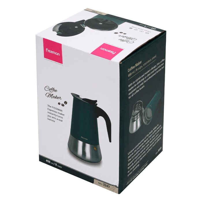 Гейзерна кавоварка на 9 порцій / 450 мл Fissman