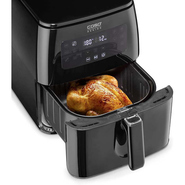 Аерофритюрниця з об'ємом кошика 6 л, 12 автоматичними програмами, таймером від 1 до 60 хв. Caso