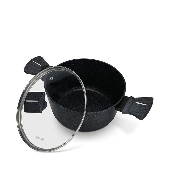 Каструля зі скляною кришкою 22 см 3,36 л Fissman