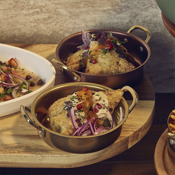 Сковорода для подачі 13.5*3.75 см, 460 мл, кругла, металева, Copper Vintage Steel, GenWare