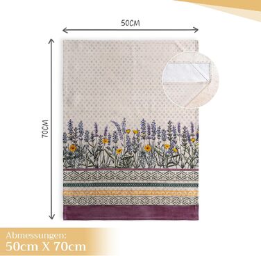 Набір із 3 багатоцільових кухонних рушників Maison d&39 Hermine Rural Christmas, 100 бавовна Барні рушники День подяки/Різдво (50 см x 70 см) (Фанні Лавандова)