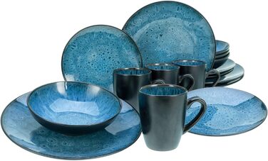 Набор посуды из 16 предметов синий Creatable