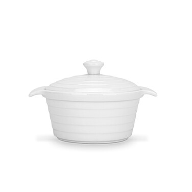 Каструля з кришкою Fissman 13х6 см / 340 мл порцеляна (14163)