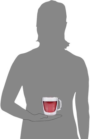 Співачка Келихи з подвійними стінками, набір склянок із 6 предметів, з подвійними стінками, термосклянки Кава 330 мл без ручки (чайні склянки)