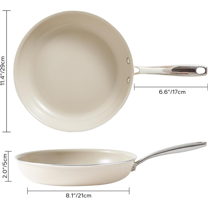 Керамічна сковорідка бежева, 28 см Redchef